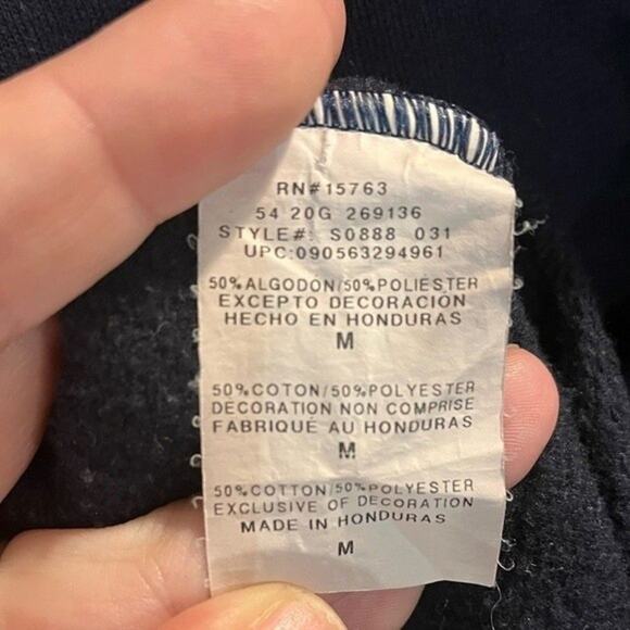 Champion Navy Blue Crew Neck Sweatshirt Size Men M - Picture 6 of 6